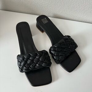 Woven Vacation High-heeled Sandals Women Open-toe Versatile Sandals